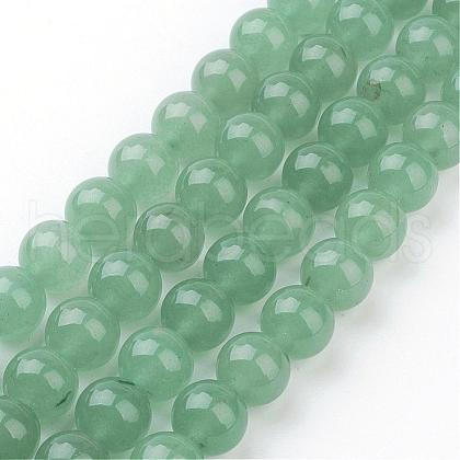 Natural Green Aventurine Beads Strands GSR10mmC024-1