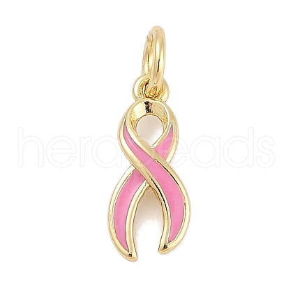 Brass Enamel Charms KK-Q028-30G-02-1