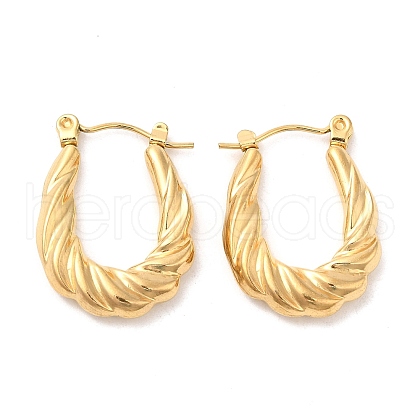 Ion Plating(IP) 304 Stainless Steel Hoop Earrings for Women STAS-D084-23G-1