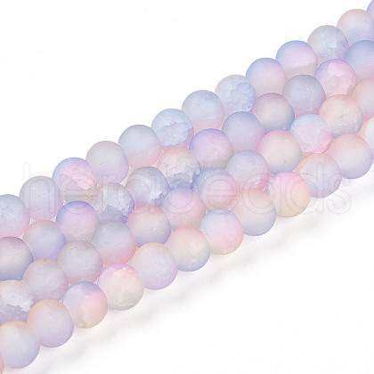 Crackle Glass Beads Strands GLAA-N009-6mm-04-1