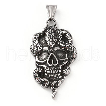 304 Stainless Steel Big Pendants STAS-A083-13AS-1