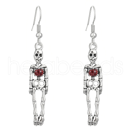 Alloy Enamel Pendant Dangle Earrings PW-WG2DBDB-04-1