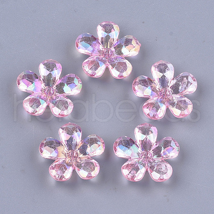 Transparent Acrylic Bead Caps TACR-T007-05D-1