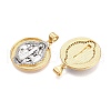 Brass Micro Pave Cubic Zirconia Pendants KK-T070-26G-2
