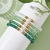 5Pcs Glass & Brass & Acrylic Beaded Stretch Bracelets Set BJEW-JB09677-04-2