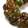 Faceted Natural Dragon Veins Agate Beads Strands G-F447-12mm-L05-4