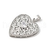 Brass Micro Pave Cubic Zirconia Pendants KK-U047-15P-2