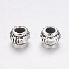 Tibetan Style Alloy Rondelle Beads X-TIBEB-7589-AS-RS-2