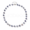 Natural Blue Spot Jasper Necklaces for Women NJEW-JN04739-03-4