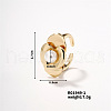 Geometric Pearl & Brass Open Cuff Ring: European and American Fashionable Luxury Opening Ring GP4199-2-1