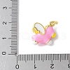 Brass Enamel Charms KK-A252-31G-02-3