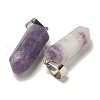 Natural Lepidolite Pendants G-Z067-07P-15-3