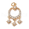 Brass Micro Pave Cubic Zirconia Pendants KK-D378-14G-1