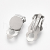 Tarnish Resistant 304 Stainless Steel Clip-on Earring Findings X-STAS-T045-33A-P-2