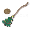 3Pcs 3 Styles Printed Wood Pendant Decoration HJEW-JM02183-3
