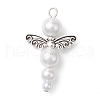 Glass Pearl Pendants PALLOY-JF02711-04-1