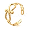Infinity 304 Stainless Steel Open Cuff Rings for Women RJEW-M046-04G-2