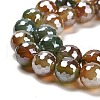 Electroplated Natural Agate Round Beads Strands G-L598-A01-03A-4