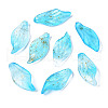 Frosted Transparent Spray Painted Glass Pendants GGLA-S054-016G-03-1
