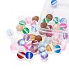 50Pcs 10 Colors Synthetic Moonstone Beads Strands G-YW0001-07-6