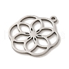 Non-Tarnish 201 Stainless Steel Pendants STAS-E217-34P-2