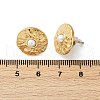 304 Stainless Steel Shell Pearl Stud Earrings EJEW-G423-09G-01-5