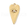 Eco-Friendly Brass Micro Pave Clear Cubic Zirconia Pendants ZIRC-C027-03G-RS-1