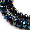Electroplate Glass Beads Strands X-EGLA-F149-FP-10-3