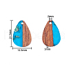 Transparent Resin & Walnut Wood Pendants RESI-CJ0001-87-2