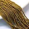Plated Glass Seed Bead Strands SEED-R027-E02-1