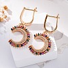 Brass Micro Pave Cubic Zirconia Hoop Earrings EJEW-K300-50G-01-2