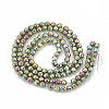 Electroplate Non-magnetic Synthetic Hematite Beads Strands G-N0318-29-S-2