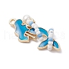 Alloy Enamel Mermaid Pendants PALLOY-MZ00730-02-3