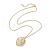 Crystal Stone Cage Pendant Necklaces NJEW-JN04760-02-2