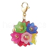 Hydrangea Flower Acrylic Pendant Decoration HJEW-TA00294-4
