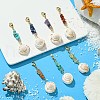 Shiva Eye Shell Pendant Decoration HJEW-JM02112-2