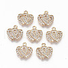 Brass Micro Pave Cubic Zirconia Charms X-KK-S359-049-RS-1