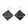Brass with PU Leather Pendants FIND-Z048-08D-KCG-1