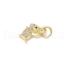 Brass Micro Pave Cubic Zirconia Charms ZIRC-I356-15G-03-2