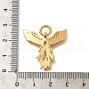 Brass Micro Pave Cubic Zirconia with Glass Pendants KK-U055-10G-01-3