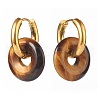 Handmade Natural & Synthetic Gemstone Dangle Hoop Earrings EJEW-JE04577-3