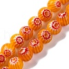 Handmade Millefiori Lampwork Beads Strands LAMP-G164-05D-1