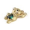 Rack Plating Brass Micro Pave Cubic Zirconia Pendants KK-Q786-01G-2