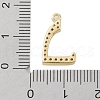 Rack Plating Brass Micro Pave Clear Cubic Zirconia Pendants KK-A224-03K-G-3