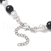 Baking Painted Pearlized Glass Pearl Round Beaded Necklaces for Women NJEW-JN05307-5