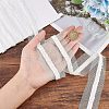 CHGCRAFT Mesh Fabric with Plastic Wheat Beads Ribbon OCOR-CA0001-15-3