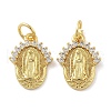 Brass Micro Pave Cubic Zirconia Pendants KK-C092-19B-G-1