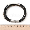 Braided Leather Multi-strand Bracelets for Men BJEW-Z081-16P-5
