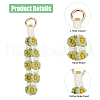 HOBBIESAY 1Pc Handmade Macrame Woven Cotton Flower Pendant Decorations MAKN-HY0001-01-3