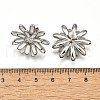 304 Stainless Steel Flowers Stud Earrings for Women EJEW-R023-02P-5